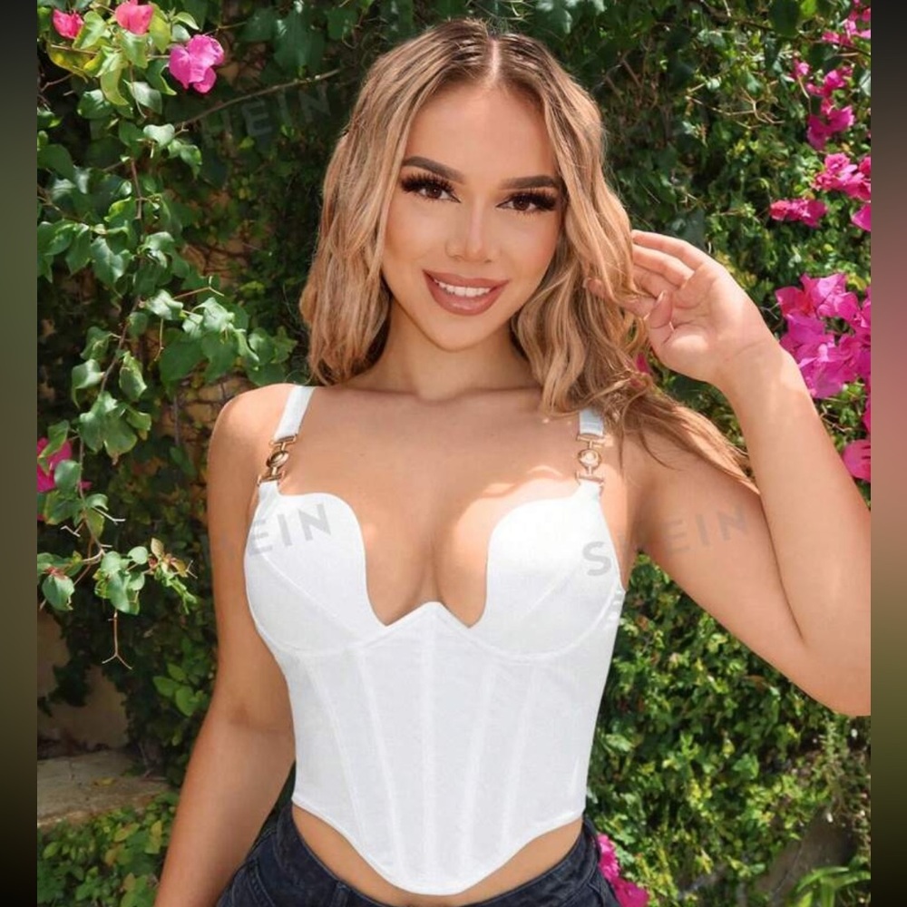 NWT white corset top